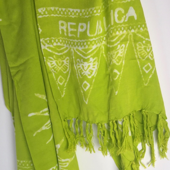 Lime Green Dominican SwimSuit/Bikini Wrap Oversize - Picture 7 of 8